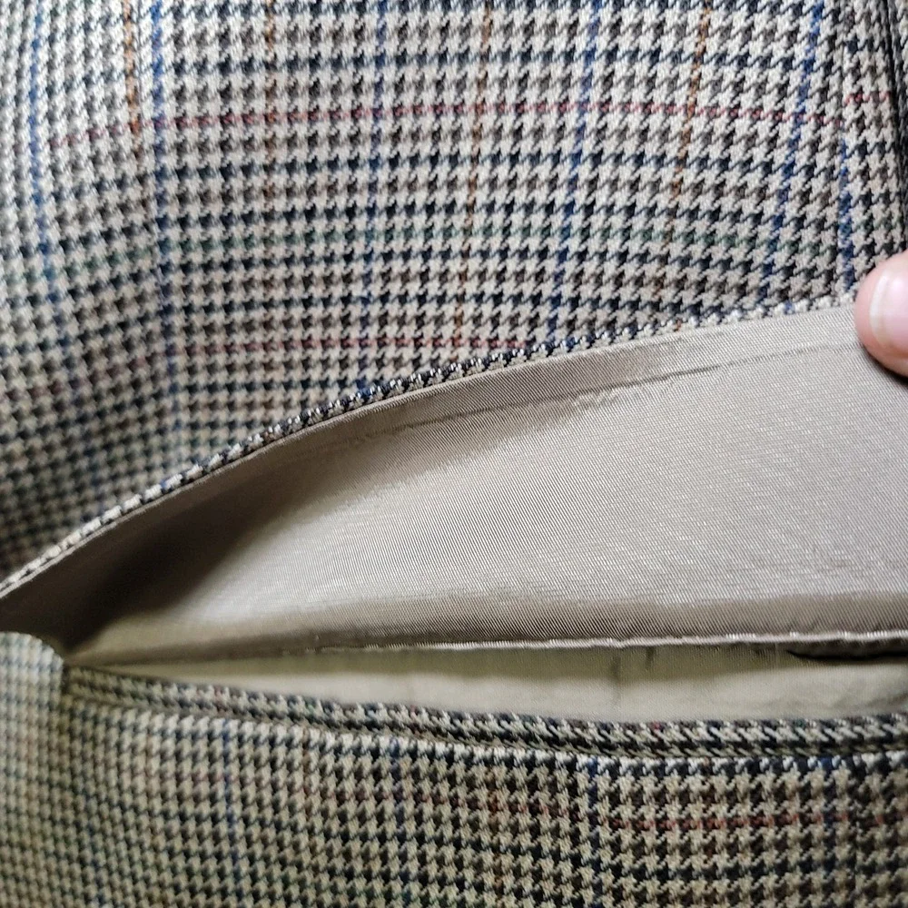 Vtg Lauren Ralph Lauren Blazer Men 44R Wool Sport Coat Tan Herringbone Tweed '98